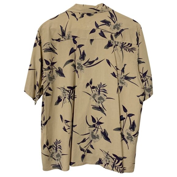 Island Heaven Floral Hawaiian Tropical Shirt 100% Silk Mens XL Button-Up S/S - Picture 2 of 5